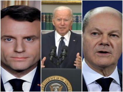 Biden speaks with Macron, Scholz, condemns Russia's independence recognition to Ukraine breakaway regions | Biden speaks with Macron, Scholz, condemns Russia's independence recognition to Ukraine breakaway regions