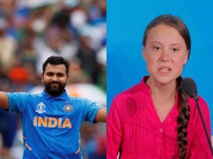 Rohit Sharma lauds Greta Thunberg, calls her 'inspiration' | Rohit Sharma lauds Greta Thunberg, calls her 'inspiration'