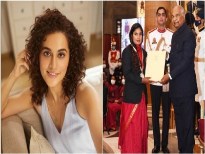 'Shabaash Mithu' star Taapsee Pannu praises Mithali Raj on her Khel Ratna Award | 'Shabaash Mithu' star Taapsee Pannu praises Mithali Raj on her Khel Ratna Award