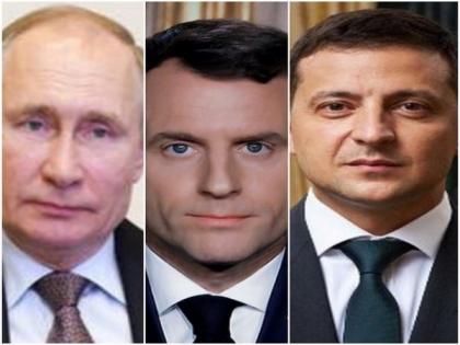 Macron holds talks with Putin, Zelenskyy to discuss terms of ceasefire | Macron holds talks with Putin, Zelenskyy to discuss terms of ceasefire Macron holds talks with Putin, Zelenskyy to discuss terms of ceasefire | Macron holds talks with Putin, Zelenskyy to discuss terms of ceasefire