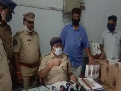 Rs 8 lakh worth liquor transported from Telangana seized in Andhra; 2 held | Rs 8 lakh worth liquor transported from Telangana seized in Andhra; 2 held