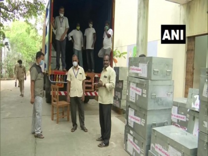 Puducherry poll preparations: EVMs, VVPAT machines moved to different distribution centres | Puducherry poll preparations: EVMs, VVPAT machines moved to different distribution centres