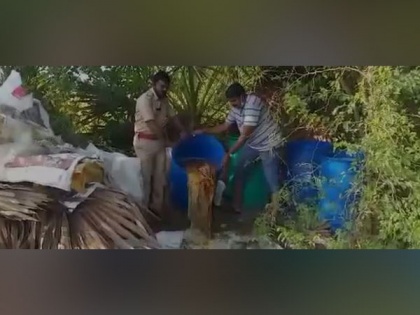Country liquor units raided in Andhra's Nellore, 3,500 litres jaggery wash destroyed | Country liquor units raided in Andhra's Nellore, 3,500 litres jaggery wash destroyed