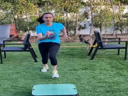 Preity Zinta shares video of 'agility training' with pet amid lockdown period | Preity Zinta shares video of 'agility training' with pet amid lockdown period