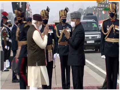 President Kovind arrives at Rajpath, receives 21 Gun Salute on 73rd Republic Day | President Kovind arrives at Rajpath, receives 21 Gun Salute on 73rd Republic Day President Kovind arrives at Rajpath, receives 21 Gun Salute on 73rd Republic Day | President Kovind arrives at Rajpath, receives 21 Gun Salute on 73rd Republic Day