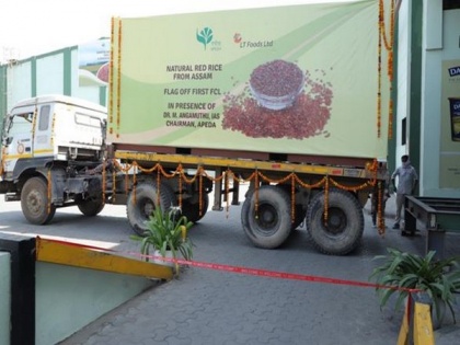 First consignment of 'red rice' from Assam flagged off to US | First consignment of 'red rice' from Assam flagged off to US