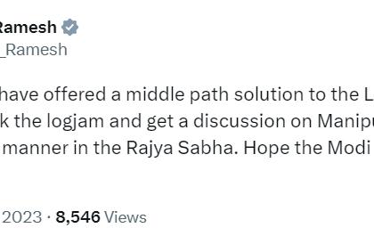 INDIA offers middle path solution to govt over discussion on Manipur: Cong | INDIA offers middle path solution to govt over discussion on Manipur: Cong