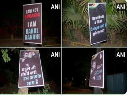 Delhi Police denies permission for Congress rally, Rahul Gandhi posters put up outside his residence | Delhi Police denies permission for Congress rally, Rahul Gandhi posters put up outside his residence