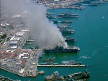 21 US sailors hospitalized after fire on board Navy vessel in San Diego | 21 US sailors hospitalized after fire on board Navy vessel in San Diego
