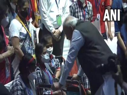 PM Modi meets specially-abled school students during fifth edition of 'Pariksha Pe Charcha' | PM Modi meets specially-abled school students during fifth edition of 'Pariksha Pe Charcha'