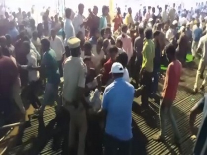 Several injured as temporary gallery collapses during Kabaddi championship in Telangana's Suryapet | Several injured as temporary gallery collapses during Kabaddi championship in Telangana's Suryapet