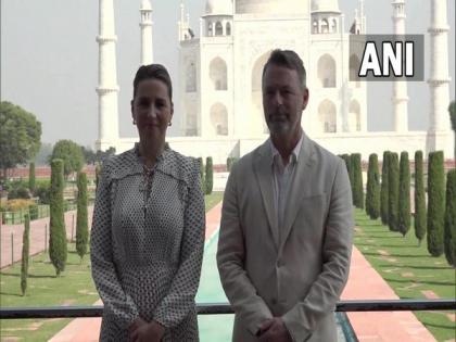 Danish PM Frederiksen visits Taj Mahal with her husband | Danish PM Frederiksen visits Taj Mahal with her husband