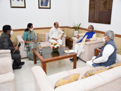 K'taka CM meets Union Agri Minister Narendra Tomar | K'taka CM meets Union Agri Minister Narendra Tomar