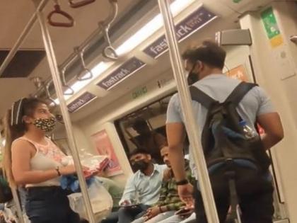 WATCH: Viral video of couple fighting in Delhi Metro entertains netizens | WATCH: Viral video of couple fighting in Delhi Metro entertains netizens