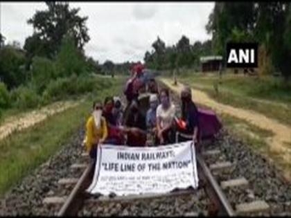 Tripura: Villagers block railway track in Panisagar to demand construction of level-crossing | Tripura: Villagers block railway track in Panisagar to demand construction of level-crossing