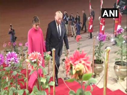 US President, Melania arrive at the Rashtrapati Bhawan for banquet hosted by President Kovind | US President, Melania arrive at the Rashtrapati Bhawan for banquet hosted by President Kovind