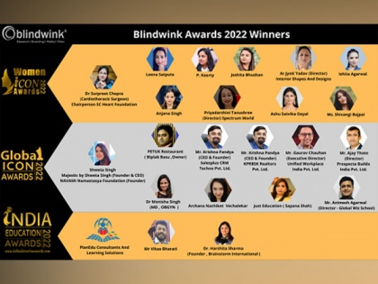 Blindwink announces winners of Women Icon Awards, Global Icon Awards and India Education Awards 2022 | Blindwink announces winners of Women Icon Awards, Global Icon Awards and India Education Awards 2022