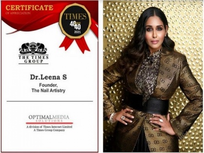 Dr Leena S. makes it to the coveted Times 40 Under 40 List of Achievers | Dr Leena S. makes it to the coveted Times 40 Under 40 List of Achievers