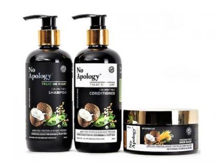 No Apology Introduces World-class Range of Coconut Milk Shampoo, Conditioner and Hair Mask First Time in India | No Apology Introduces World-class Range of Coconut Milk Shampoo, Conditioner and Hair Mask First Time in India