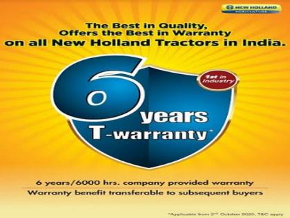 New Holland Agriculture announces 6-year warranty on all tractors | New Holland Agriculture announces 6-year warranty on all tractors