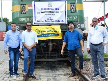 CNH Industrial India exports 100 tractors to Bangladesh in an inaugural freight train run from Dadri, Noida | CNH Industrial India exports 100 tractors to Bangladesh in an inaugural freight train run from Dadri, Noida