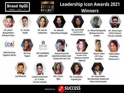Brand Opus India honours the Winners of Leadership Icon Awards - 2021 | Brand Opus India honours the Winners of Leadership Icon Awards - 2021