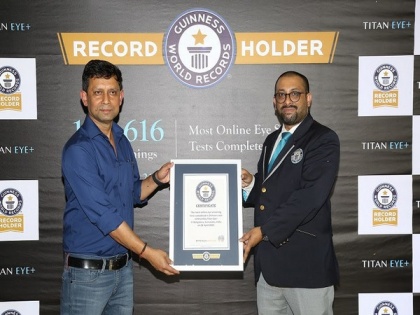 Titan Eye+ raises awareness of eye health issues by creating a New GUINNESS WORLD RECORDS™ Title; conducts 1 lakh eye tests in 24 hours | Titan Eye+ raises awareness of eye health issues by creating a New GUINNESS WORLD RECORDS™ Title; conducts 1 lakh eye tests in 24 hours