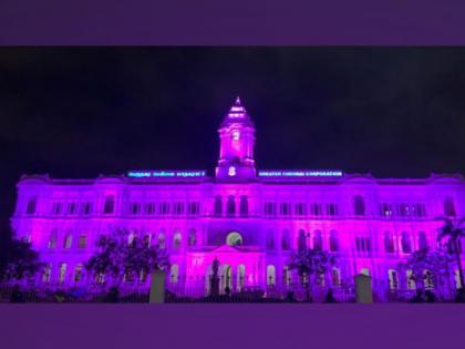 Neuberg Diagnostics lit up Greater Chennai Corporation in Purple for Women's Day | Neuberg Diagnostics lit up Greater Chennai Corporation in Purple for Women's Day