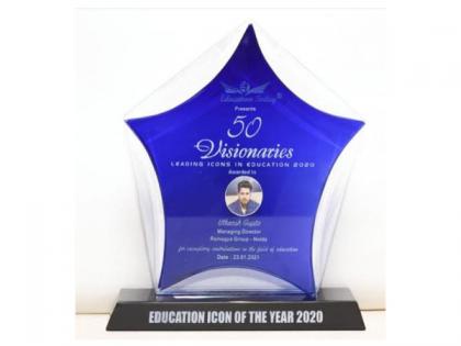Ramagya Group of Schools' Utkarsh Gupta bags 'Education Icon-Of-The-Year Award' | Ramagya Group of Schools' Utkarsh Gupta bags 'Education Icon-Of-The-Year Award'