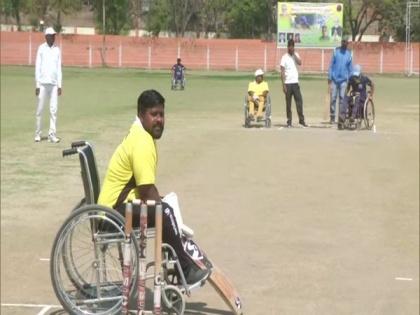 Cricket match held in Varanasi for wheelchair-bound people | Cricket match held in Varanasi for wheelchair-bound people