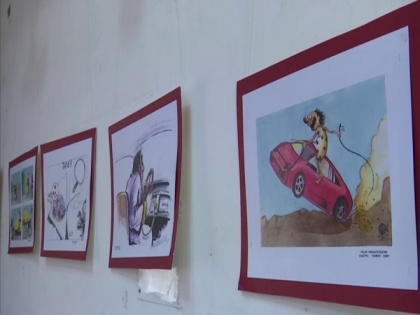With 250 cartoons from 39 countries, international cartoon exhibition on road safety held in Jammu | With 250 cartoons from 39 countries, international cartoon exhibition on road safety held in Jammu