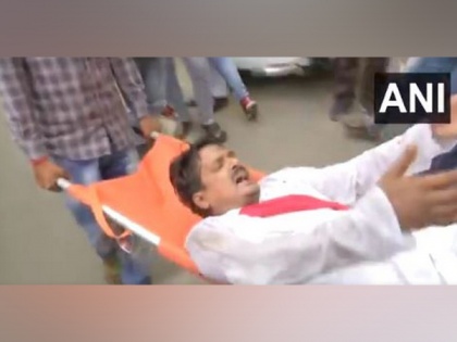After ruckus, RJD MLA carried on a stretcher from Bihar Assembly | After ruckus, RJD MLA carried on a stretcher from Bihar Assembly