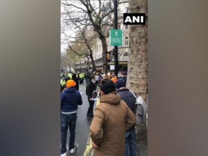 London police in full force outside Indian high commission amid anti-India protests | London police in full force outside Indian high commission amid anti-India protests London police in full force outside Indian high commission amid anti-India protests | London police in full force outside Indian high commission amid anti-India protests