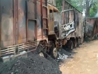 5 dead in Assam's Dima Hasao after miscreants set trucks on fire | 5 dead in Assam's Dima Hasao after miscreants set trucks on fire