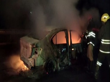 Telangana: Man charred to death after car catches fire in Hyderabad | Telangana: Man charred to death after car catches fire in Hyderabad