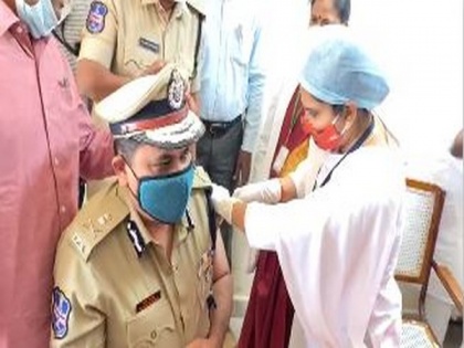 Covid vaccine administered to Rachakonda Police Commissioner | Covid vaccine administered to Rachakonda Police Commissioner