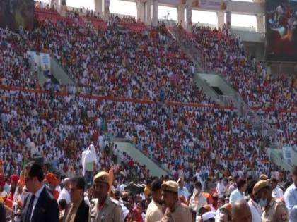 Air of festivity at Yogi's oath-taking ceremony venue | Air of festivity at Yogi's oath-taking ceremony venue Air of festivity at Yogi's oath-taking ceremony venue | Air of festivity at Yogi's oath-taking ceremony venue