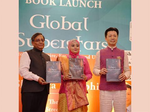 Global Superstars book authored by Shagufta Hanaphie launched in the city today