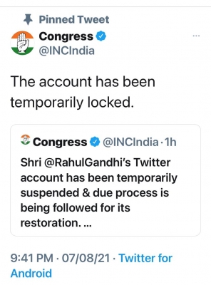 Rahul Gandhi&#39;s Twitter handle blocked: Congress | english.lokmat.com