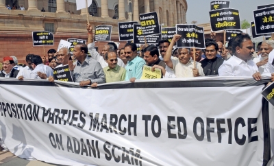 Oppn Stage Protest March From Parliament To ED Office, Seek Probe In ...