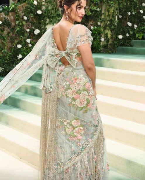 Alia Bhatt shines at Met Gala 2024 in stunning floral Sabyasachi saree ...