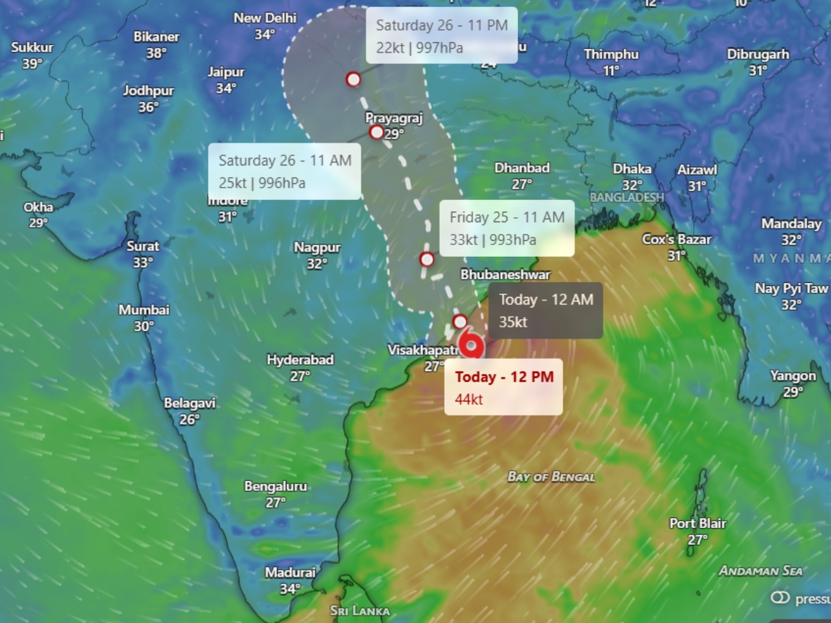 Cyclone Arnab Live Tracker Map: Which Stats Will Be Affected As the Cyclonic Storm Nears Coast