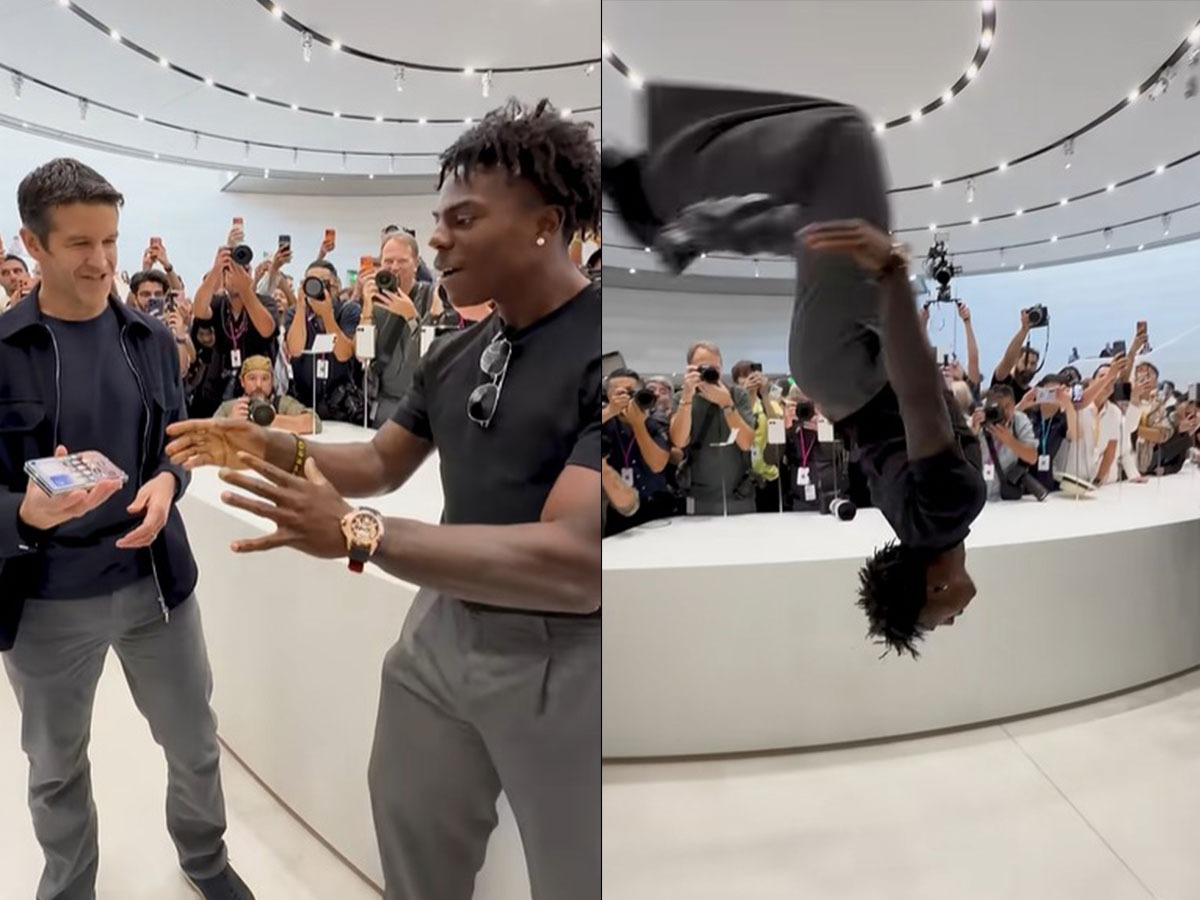 Ishoowspeed Computer iShowSpeed Meets CEO John Ternus at Apple Event 2026, Backflips With ...