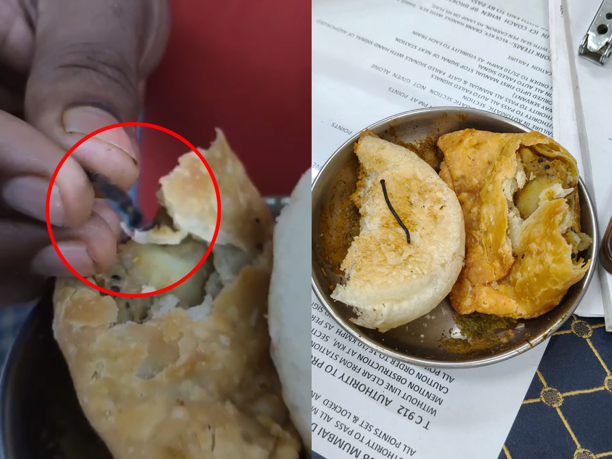 Mumbai: Passenger Bites Into Samosa Pav, Finds Dangerous Iron Piece Inside at Kandivali Station (Watch Video)