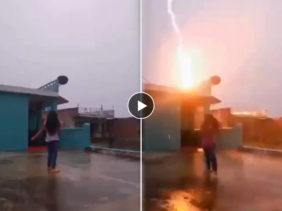 Bihar: Teenage Narrowly Escapes Lightning Strike While Making Reel on ...