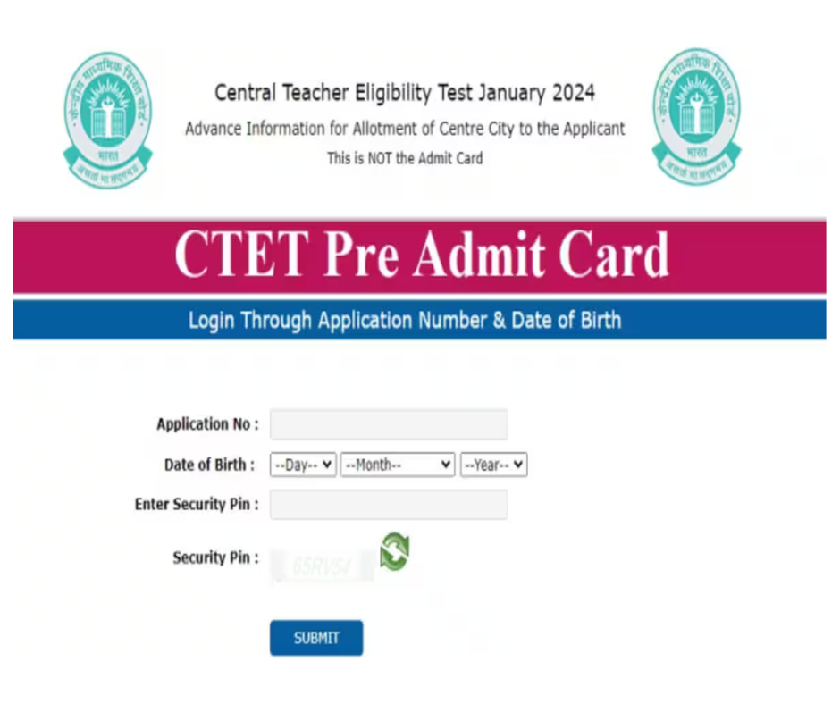 CBSE CTET Pre-Admit Card 2024 Out At Ctet.nic.in – Check Details Here ...