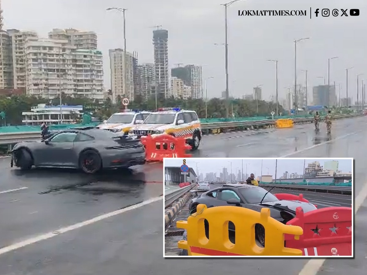 Mumbai Coastal Road Accident: Luxury Car Crashes Into Divider; Traffic Movement Restored