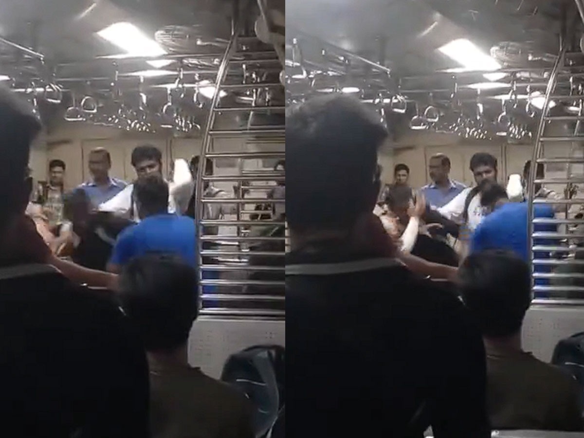 Ff Train Fight Mumbai Local Train Fight: Viral Video Shows Violent Brawl, 'Machine ...