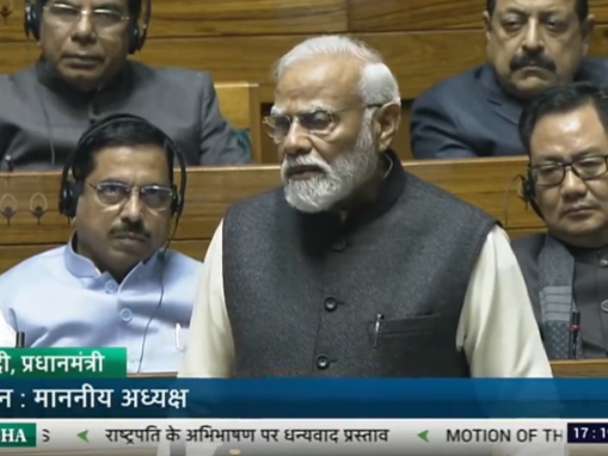 PM Narendra Modi Gets Angry During ‘Motion of Thanks’ Speech in Lok ...