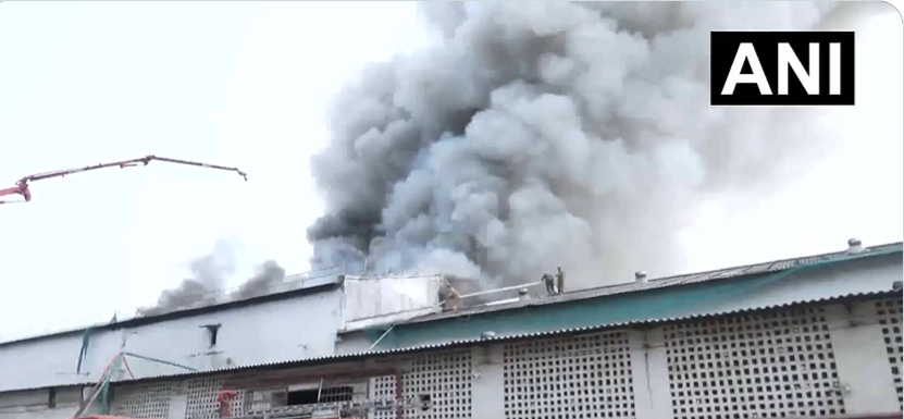 Lucknow Fire: Massive Blaze Erupts at Chinhat Cold Storage, No Casualties Reported